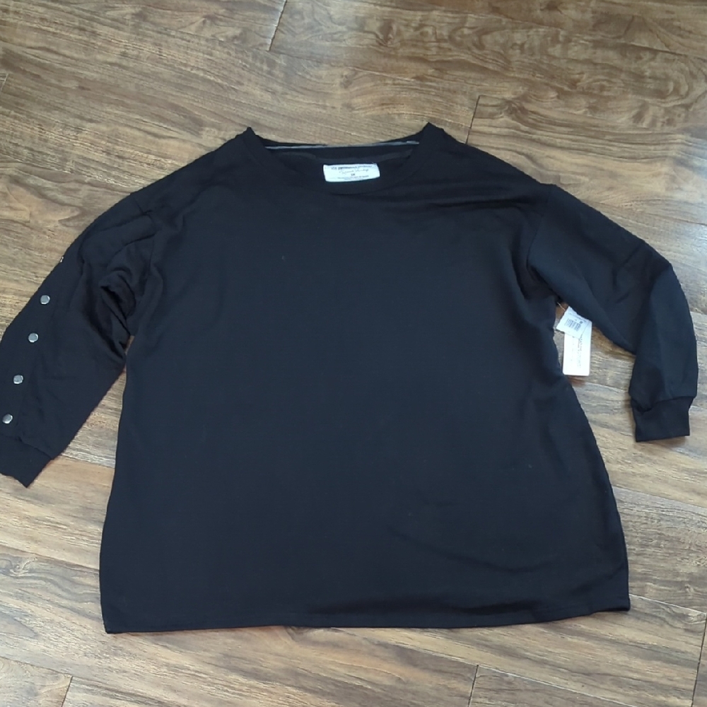 The Sweatshirt Project Long Sleeve Scoop Neck Top